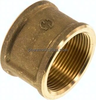 Rundmuffe G 1-1/2"-G 1-1/2", Messing