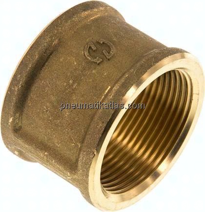 Rundmuffe G 1-1/2"-G 1-1/2", Messing