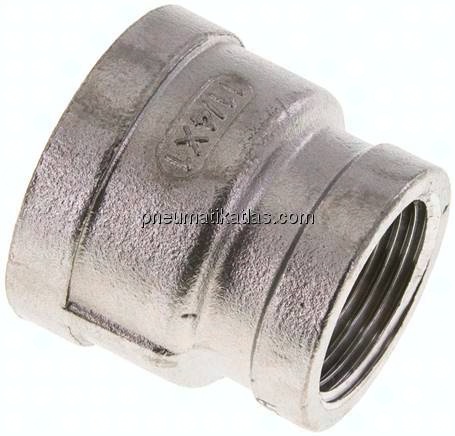 Rundmuffe NPT 1-1/4"-NPT 1", 1.4408
