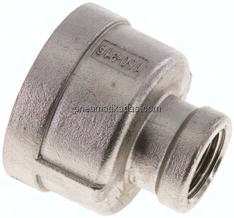 Rundmuffe NPT 1-1/4"-NPT 1/2", 1.4408