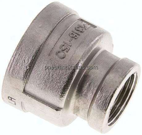Rundmuffe NPT 1-1/4"-NPT 3/4", 1.4408