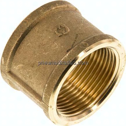 Rundmuffe G 1-1/4"-G 1-1/4", Messing