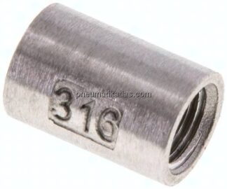 Rundmuffe NPT 1/8"-NPT 1/8", 1.4408