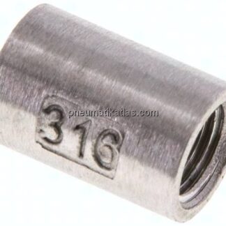 Rundmuffe NPT 1/8"-NPT 1/8", 1.4408
