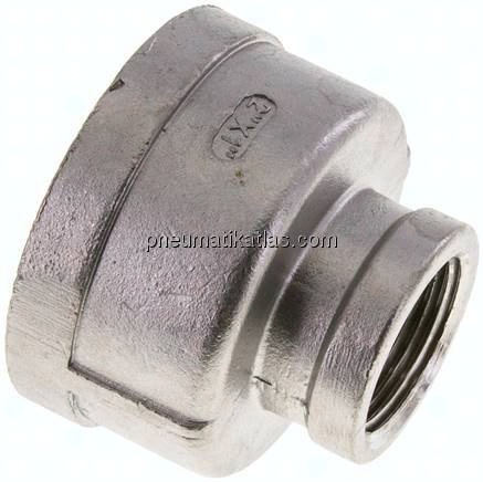 Rundmuffe NPT 2"-NPT 1", 1.4408