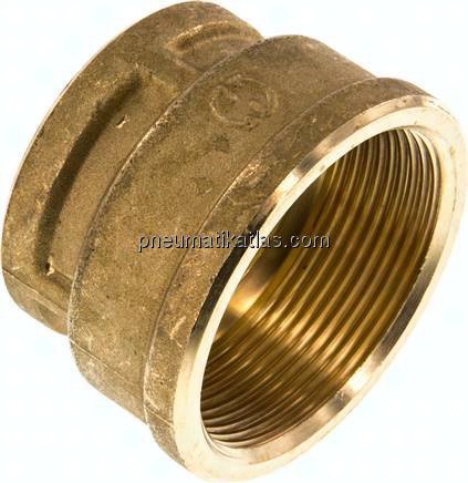 Rundmuffe G 2"-G 1-1/2", Messing