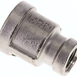 Rundmuffe NPT 3/8"-NPT 1/8", 1.4408