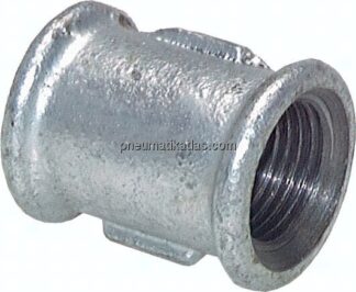 Rundmuffe Rp 1/8"-Rp 1/8", Temperguss verzinkt