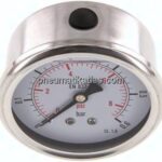 Glycerin-Manometer waagerecht (CrNi/Ms),63mm, 0 - 0,6bar