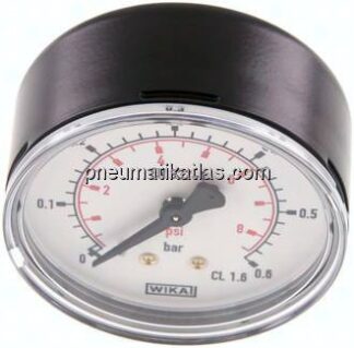 Manometer waagerecht (ST/Ms), 63mm, 0 - 0,6 bar, G 1/4"