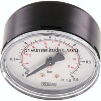 Manometer waagerecht (ST/Ms), 63mm, 0 - 0,6 bar, G 1/4"
