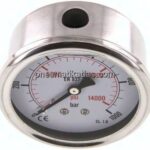 Glycerin-Manometer waagerecht (CrNi/Ms),63mm, 0 - 1000bar