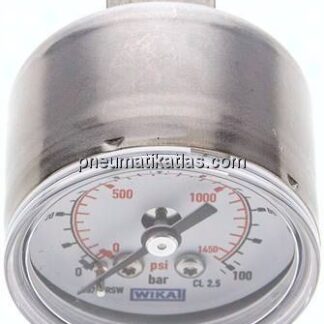 ES-Manometer waagerecht, 40mm, 0 - 100 bar, G 1/8"