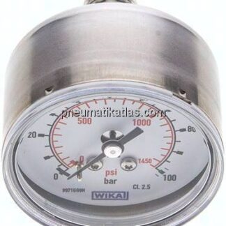 ES-Manometer waagerecht, 50mm, 0 - 100 bar, G 1/4"