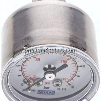 ES-Manometer waagerecht, 40mm, 0 - 10 bar, G 1/8"