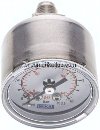 ES-Manometer waagerecht, 40mm, 0 - 10 bar, G 1/8"