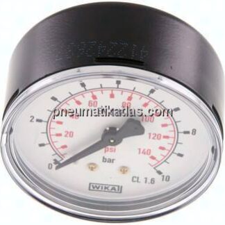 Manometer waagerecht (ST/Ms), 63mm, 0 - 10 bar, G 1/4"