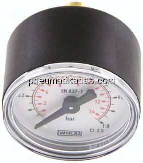 Manometer waagerecht (KU/Ms), 40mm, 0 - 1 bar, G 1/8"