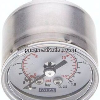 ES-Manometer waagerecht, 40mm, 0 - 1 bar, G 1/8"