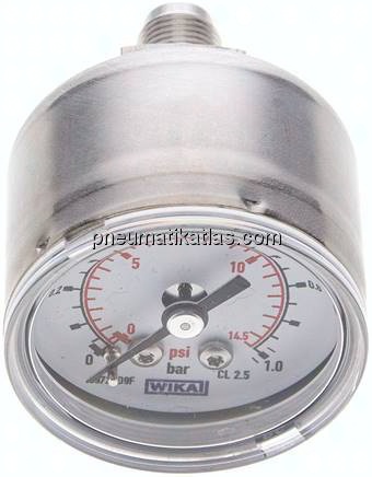 ES-Manometer waagerecht, 40mm, 0 - 1 bar, G 1/8"