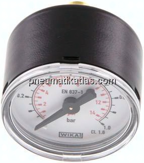 Manometer waagerecht (ST/Ms), 40mm, 0 - 1 bar, G 1/8"