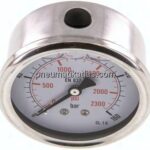 Glycerin-Manometer waagerecht (CrNi/Ms),63mm, 0 - 160bar
