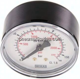 Manometer waagerecht (ST/Ms), 63mm, 0 - 160 bar, G 1/4"
