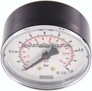Manometer waagerecht (KU/Ms), 63mm, 0 - 1 bar, G 1/4"