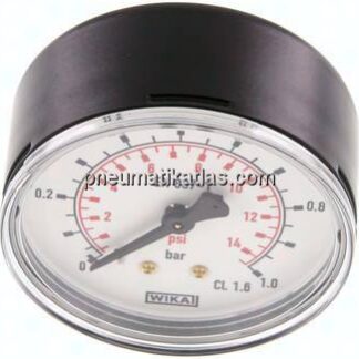 Manometer waagerecht (ST/Ms), 63mm, 0 - 1 bar, G 1/4"