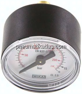Manometer waagerecht (KU/Ms), 40mm, 0 - 16 bar, G 1/8"