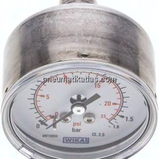 ES-Manometer waagerecht, 50mm, 0 - 1,6 bar, G 1/4"