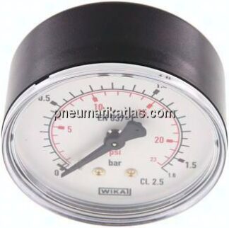 Manometer waagerecht (KU/Ms), 63mm, 0 - 1,6 bar, G 1/4"