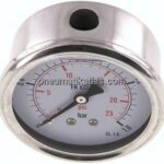 Glycerin-Manometer waagerecht (CrNi/Ms),63mm, 0 - 1,6bar
