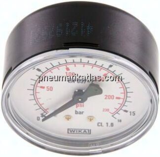 Manometer waagerecht (ST/Ms), 63mm, 0 - 16 bar, G 1/4"