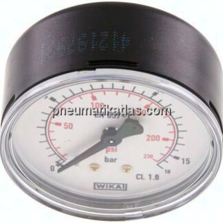 Manometer waagerecht (ST/Ms), 63mm, 0 - 16 bar, G 1/4"