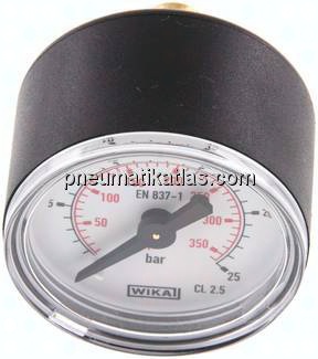 Manometer waagerecht (KU/Ms), 40mm, 0 - 25 bar, G 1/8"