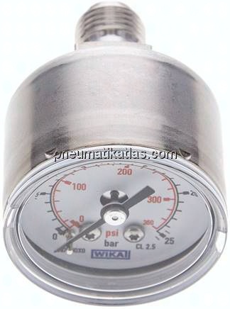 ES-Manometer waagerecht, 40mm, 0 - 25 bar, G 1/4"