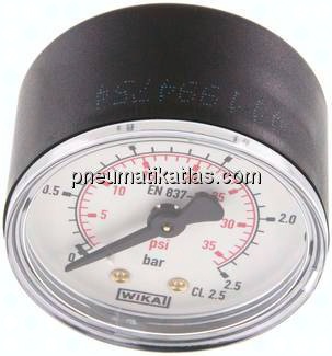 Manometer waagerecht (KU/Ms), 50mm, 0 - 2,5 bar, G 1/4"