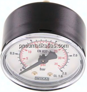 Manometer waagerecht (ST/Ms), 50mm, 0 - 2,5 bar, G 1/4"