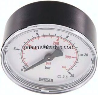 Manometer waagerecht (KU/Ms), 63mm, 0 - 25 bar, G 1/4"