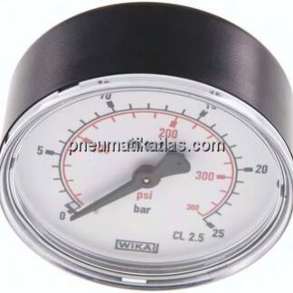Manometer waagerecht (KU/Ms), 63mm, 0 - 25 bar, G 1/4"
