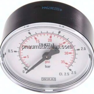 Manometer waagerecht (KU/Ms), 63mm, 0 - 2,5 bar, G 1/4"