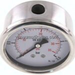 Glycerin-Manometer waagerecht (CrNi/Ms),63mm, 0 - 2,5bar