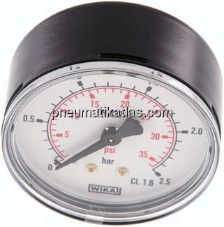 Manometer waagerecht (ST/Ms), 63mm, 0 - 2,5 bar, G 1/4"