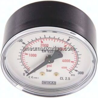 Manometer waagerecht (KU/Ms), 63mm, 0 - 315 bar, G 1/4"