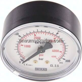 Manometer waagerecht (KU/Ms), 63mm, 0 - 315 bar, G 1/4"