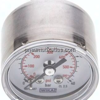 ES-Manometer waagerecht, 40mm, 0 - 40 bar, G 1/8"