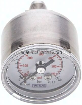 ES-Manometer waagerecht, 40mm, 0 - 40 bar, G 1/8"