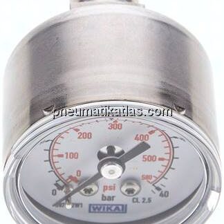 ES-Manometer waagerecht, 40mm, 0 - 40 bar, G 1/4"
