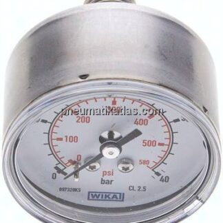 ES-Manometer waagerecht, 50mm, 0 - 40 bar, G 1/4"